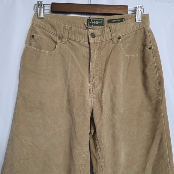 Eddie Bauer Womens Tan Corduroy Pants Natural Fit Straight Leg Khaki Size 28x31 - Picture 2 of 8